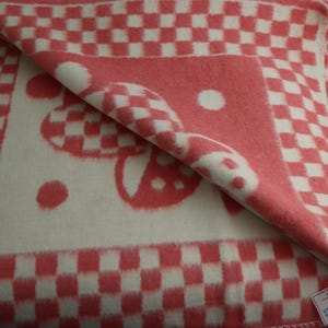NEW 140x100 cm Vintage wool cotton blanket, ussr coverlet,soviet heavy covering,woolen coverlid,winter wrap, checkered plaid, pet blanket