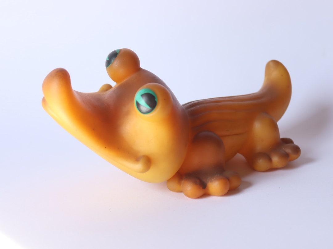 Jouet Vintage Crocodile En Plastique – Soviétique URSS, Gena Cheburashka, 25 Cm