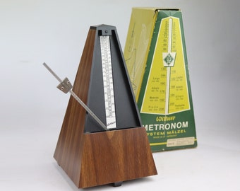 New Vintage metronome Wittner GDR, DDR metronome, Wooden mechanical wind-up metronome, chime Musician tool , Metronome GDR,gift idea