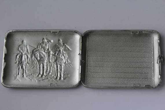 Soviet Cigarette Case 3 Bogatyrs. Vintage Cigarette Case USSR. Metal Cigarette  Case USSR. Tobacco Box. Card Holder,gift Idea,christmas Gift