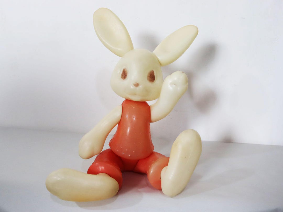 Ww2 Toy Rabbit 52 Cm Big Rare Soviet Bunny, Vintage Toy, Hare, Rabbit, Plastic Ussr ...