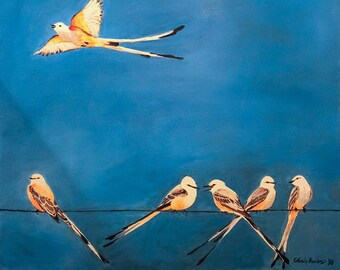 Fine-Art Print: Scissor-Tailed Flycatchers, 2018