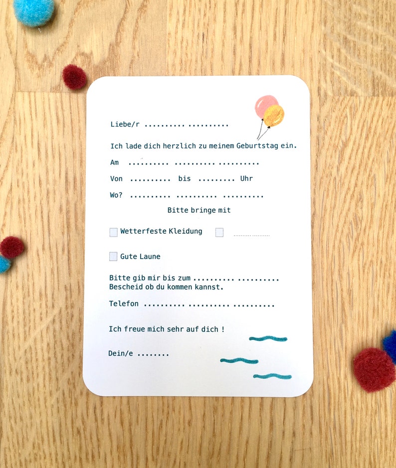 Personalised Children Birthday Party Invitation Card, Blue Whale Birthday Invitation, Invitation Card to Fill Out, Boys or Girls, 8 Cards image 3