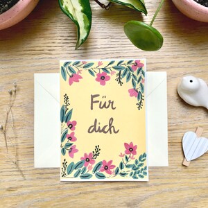 あなたへのカード、ハッピーバースデーカード、蘭の花のイラスト