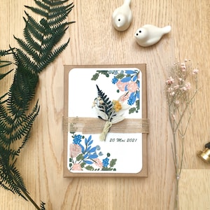 Hochzeitsgeschenkbox, Hochzeitsgeschenkbox, Erinnerungsbox, personalisiertes Geschenk zur Hochzeit, Hochzeitsgeschenkidee, Floral Illustrierte Geschenkbox,