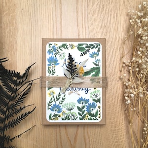 Geburtstag Geschenkbox mit Dreid Blumenstrauß, Personalisiertes Geschenk zum Geburtstag, Geburtstag Geschenkidee, Floral Illustrierte Geschenkbox
