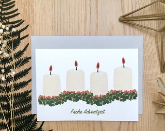 Advent Card, Greeting Cards, Advent Candles, Happy Advent, Christmas Advent Card, Advent Time