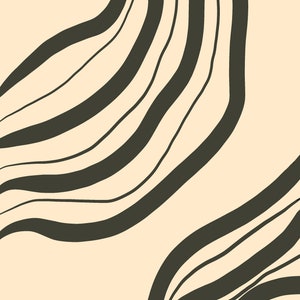 River Lines Print, Lines Art Poster, Boho & Minimalistic Wall Deco image 2
