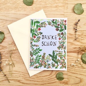 Danke zu kardieren, danke so viel Karte, Blumenillustrations-Karte