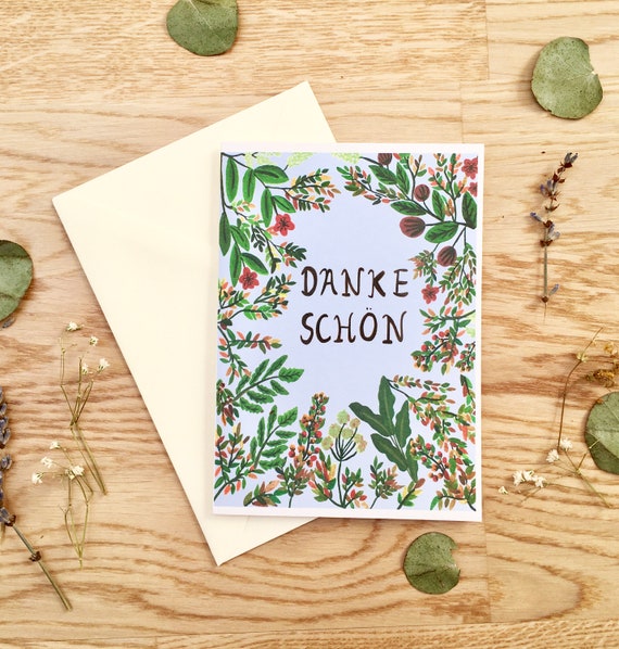 Danke Schon Grusskarten Danke Grusskarten Thank You Etsy