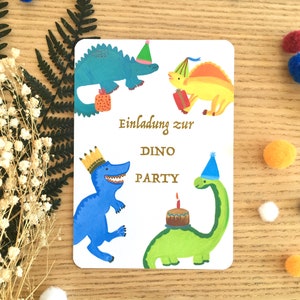 Personalisierte Kindergeburtstags-Party-Einladung, Dinosaurus-Geburtstags-Einladungs-Karte, Set von 8 Kindergeburtstags-Einladung zum Ausfüllen, Jungen