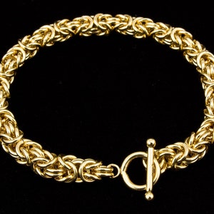 Byzantine Chain Maille Bracelet, Byzantine 14K Gold-Filled Bracelet, Chain Maille Bracelet, Byzantine Weave, Byzantine Link Bracelet, Chain