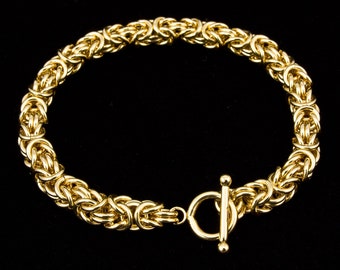 Byzantine Chain Maille Bracelet, Byzantine 14K Gold-Filled Bracelet, Chain Maille Bracelet, Byzantine Weave, Byzantine Link Bracelet, Chain