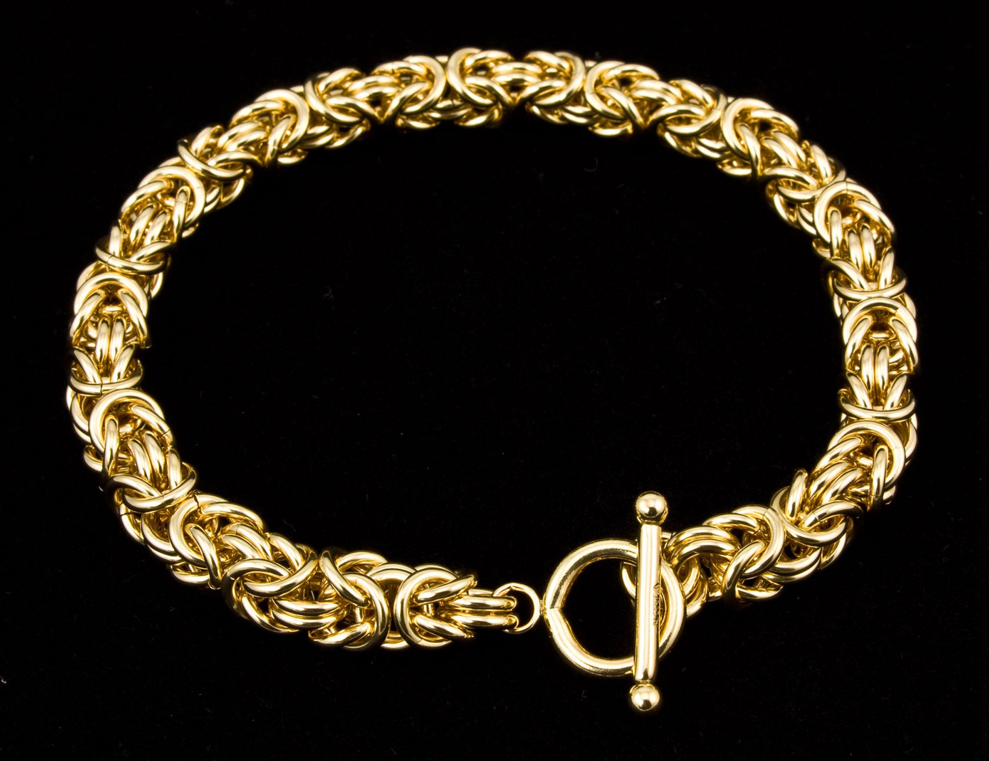 Precious Metal-plated Brass Chain Link Bracelet