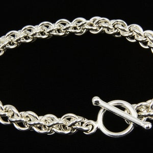 Jens Pind Chain Maille Bracelet, Jens Pind Weave Bracelet, Jens Pind Bracelet, Chain Maille Bracelet, Sterling Silver Bracelet, Chain Maille image 1