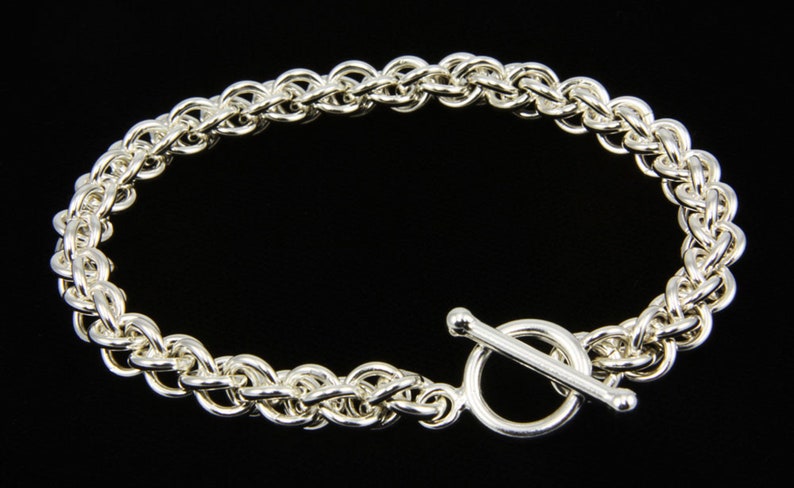 Jens Pind Chain Maille Bracelet, Jens Pind Weave Bracelet, Jens Pind Bracelet, Chain Maille Bracelet, Sterling Silver Bracelet, Chain Maille image 1