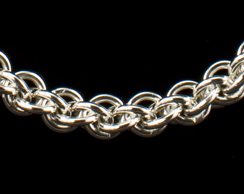 Jens Pind Chain Maille Bracelet, Jens Pind Weave Bracelet, Jens Pind Bracelet, Chain Maille Bracelet, Sterling Silver Bracelet, Chain Maille image 2