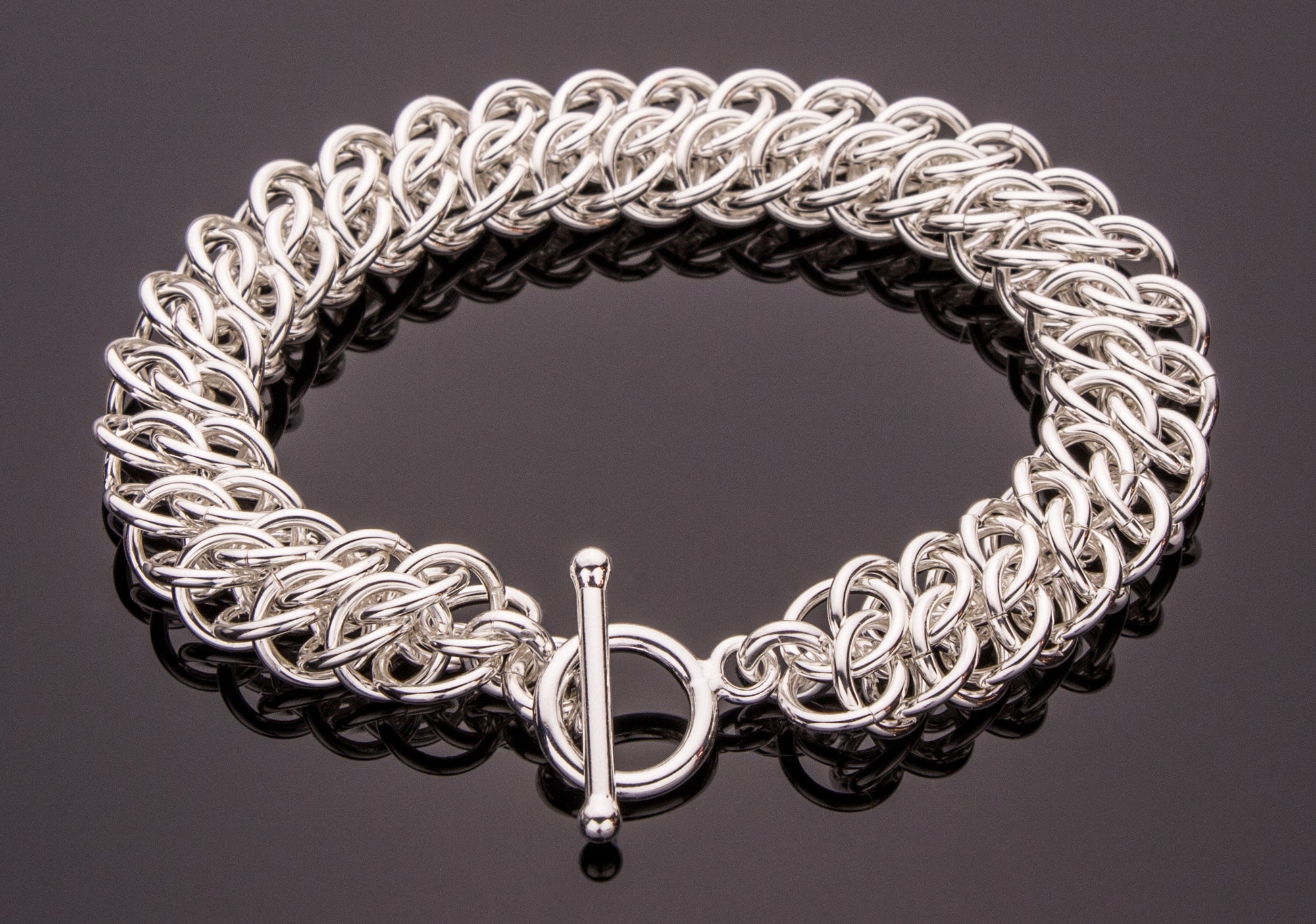Orbits Chain Maille Earrings .925 Sterling Silver Dangle Designer Made Chainmail Orbits Chain Maille Earrings .925 Sterling Silver Dangle Designer Made Chainmail