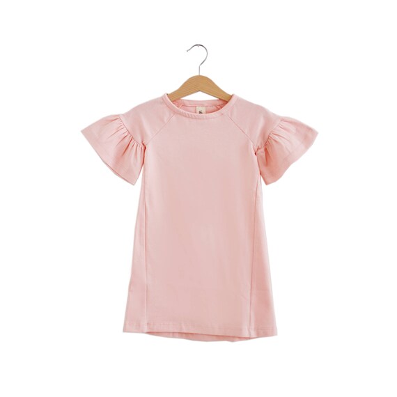 pink bell sleeve dress