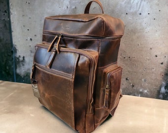 Denali Vintage Leather Backpack Traveling Backpack