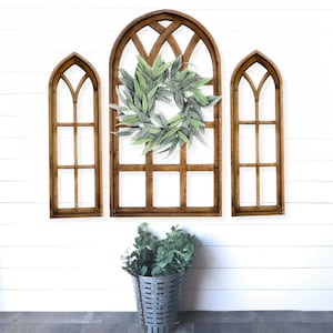 Set of 3 Farmhouse Wood Large Sunset Grove Window Collection- The Sunset Grove Collection + Wreath Option