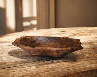 Farmhouse Rustic Dough Bowl With Handles- The Big Horn