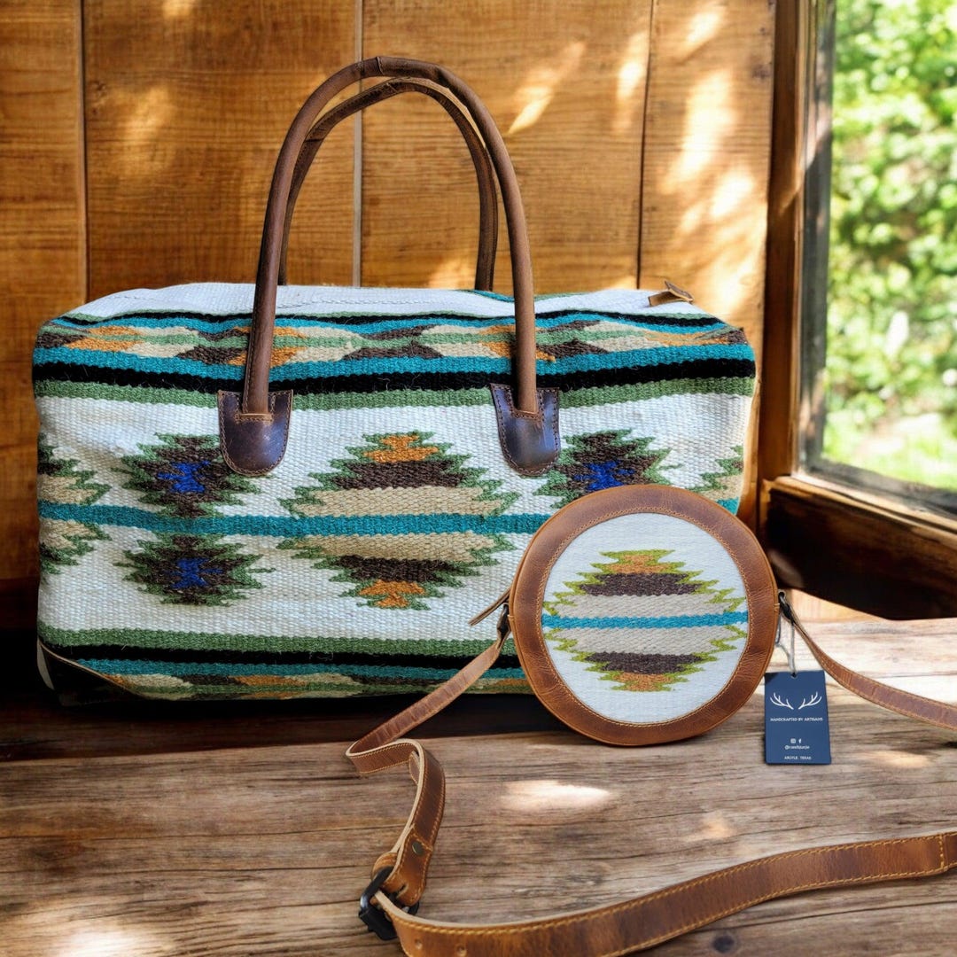 Aspen Rustic Aztec Bundle Deal Aspen Boho Aztec Saddle Blanket Large Weekender ...