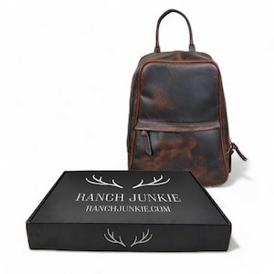 Highlands Mini Leather Backpack Cowhide Backpack - Ranch Junkie Mercantile LLC