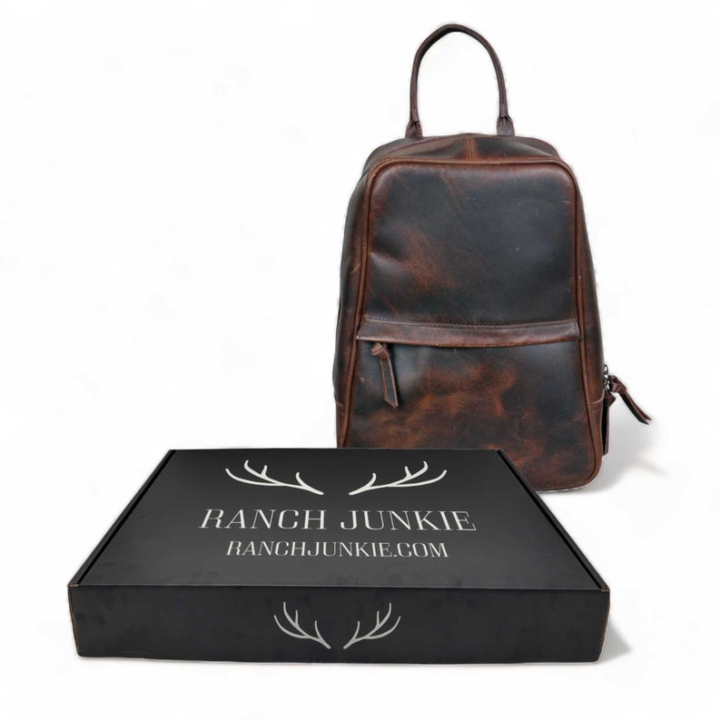 Highlands Mini Leather Backpack Cowhide Backpack - Ranch Junkie Mercantile LLC