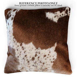 18x18 Genuine Cowhide Pillow Covers Chocolate Brown Double Sided Highlands Cowhide Pillow One Chocolate Brown Spot