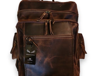 Denali Vintage Leather Backpack Traveling Backpack