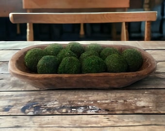 Rustic Wooden Dough Bowl - Farmhouse Décor, The Weston (19-22")