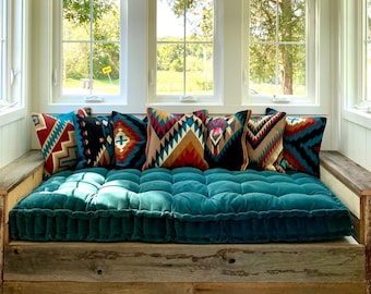 Southwestern Wool Pillow Cover - Colorful Aztec Designs, 18x18