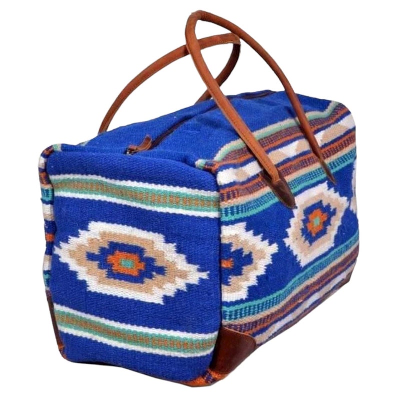 Bundle Deal-Dakota Wool Southwestern Boho Aztec Large Weekender Duffel Bag + Dakota Large Handwoven Wool Boho Tote