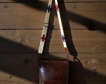 Azul Adjustable Hand Woven Wool Purse Strap (34" to 60")