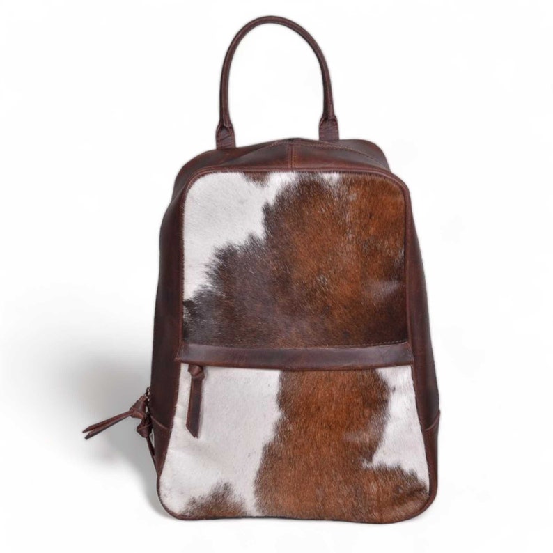Highlands Mini Leather Backpack Cowhide Backpack - Ranch Junkie Mercantile LLC