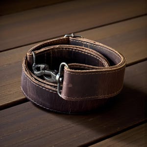 Abby Vintage Brown Adjustable Tooled Leather Bag Strap (34&quot; to 60&quot;)