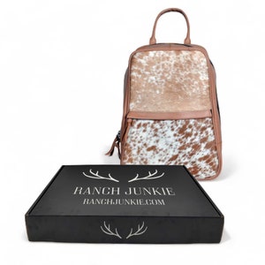 Highlands Mini Leather Backpack Cowhide Backpack - Ranch Junkie Mercantile LLC
