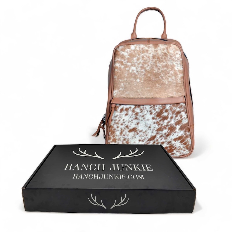 Highlands Mini Leather Backpack Cowhide Backpack - Ranch Junkie Mercantile LLC