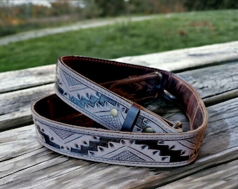 Cassidy 40" Hand Tooled Western Purse Strap