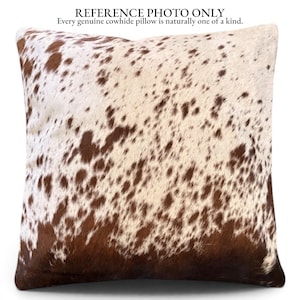 18x18 Genuine Cowhide Pillow Covers Chocolate Brown Double Sided Highlands Cowhide Pillow One Chocolate White Speckled