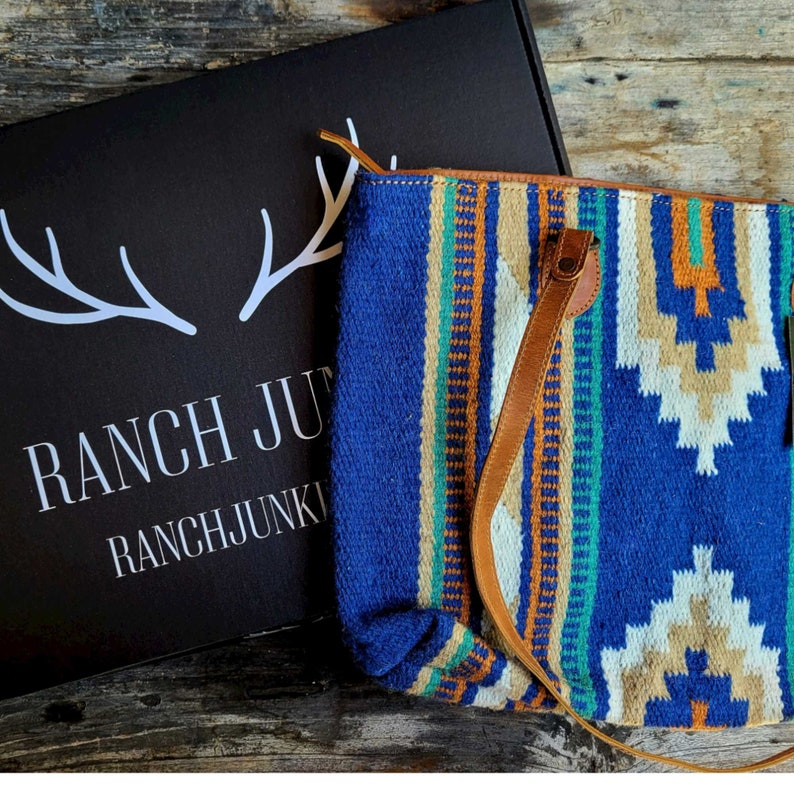 Bundle Deal-Dakota Wool Southwestern Boho Aztec Large Weekender Duffel Bag + Dakota Large Handwoven Wool Boho Tote