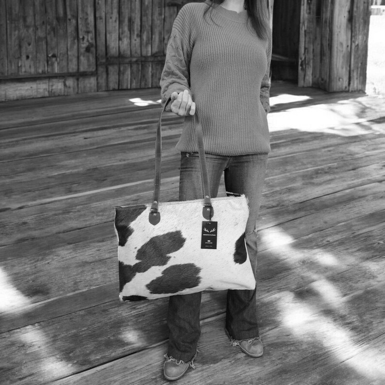 Sample Sale Highlands Genuine Cowhide Large Tote #10
