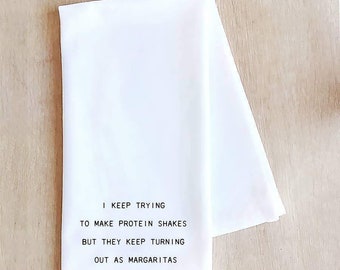 Margaritas - Tea Towel- Funny Kitchen Towel Gift