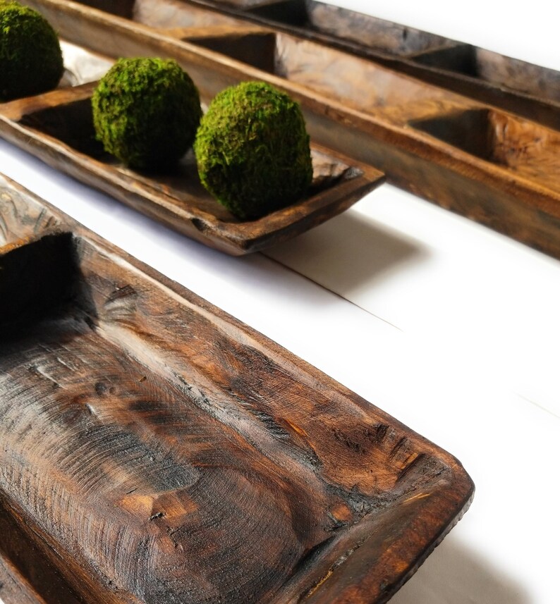 Unique Extra Long Crimson Wood Dough Bowl_Long Wood