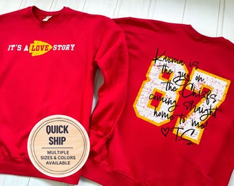 Felpa Love Story Taylor e Travis, Maglietta da calcio Karma is the Guy Taylor, Felpa e maglietta Taylor Travis Kansas City 87 Karma