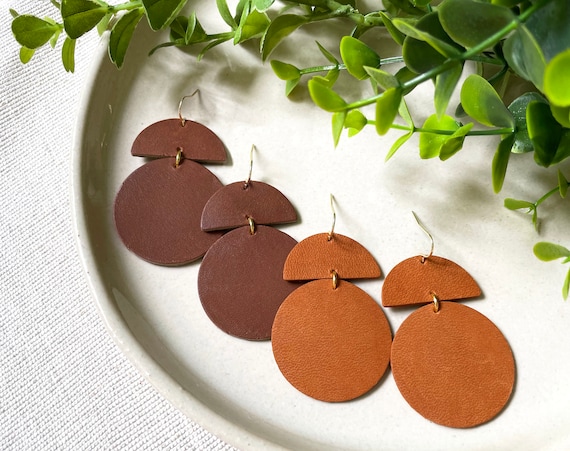 Luxe 2024 leather earrings