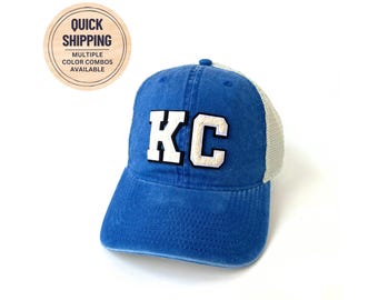 Chenille KC Hat, The Game Retro Kansas City Hat, Throwback Kansas City Cap,  Royals Current Hat, Unique Vintage KC Cap
