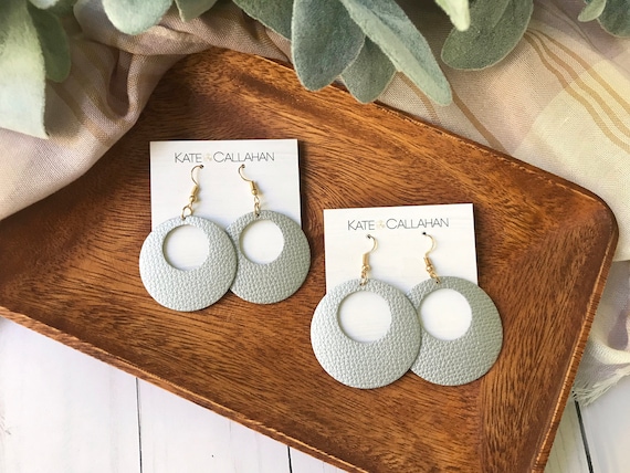 Luxe cheap leather earrings