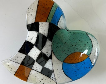 Original Art Glass Heart Shaped Bowl